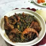 Edikaikong, Garri/Eba With Goatmeat