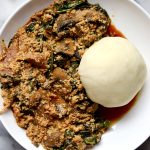 Egusi, Poundo With Assorted