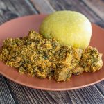 Egusi, Garri/Eba With Beef