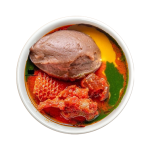 Ewedu/Gbegiri/Omi Obe, Semo With Assorted