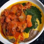 Ewedu/Gbegiri/Omi Obe, Amala With Assorted